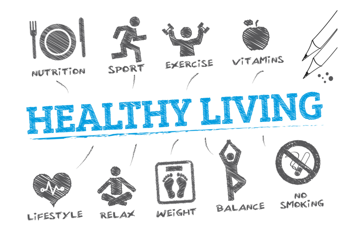 Healthy living infographic